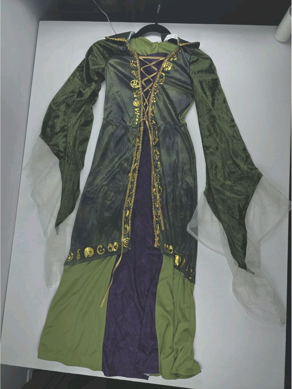 HTF Winifred Sanderson Hocus Pocus Witch Halloween Cosplay Costume Dress ~ EUC